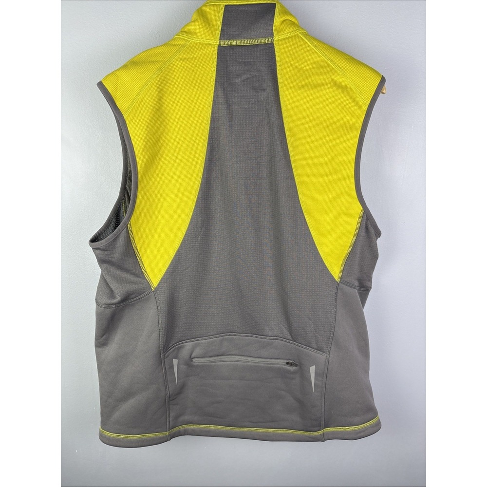 LL Bean Vest Jacket Mens L Yellow Gray Wind Pro Polartec Full Zip Outdoor NWT - Picture 6 of 9